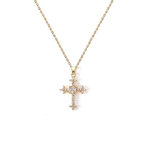 Cross Pendant Necklace for Women Jewelry Gold Cross Necklaces for Women Cross Necklace Minimalist Trendy Jewelry Valentines Day - style: CN18