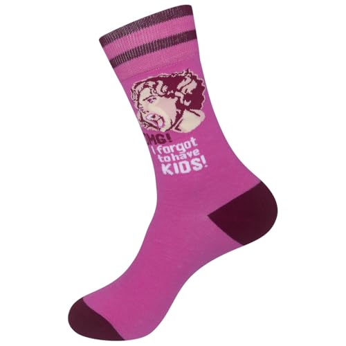 FUNATIC Crazy Socks with Funny Sayings - Novelty Gift for Men, Women, Adult - color: Omg I Forgot to Have Kids
