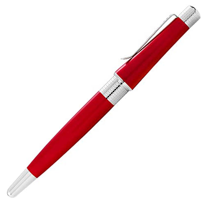 Cross Beverly Refillable Fountain Pen, Medium Nib, Includes Premium Gift Box - Translucent Red Lacquer - color: Translucent Red Lacquer, style: Fountain Pen