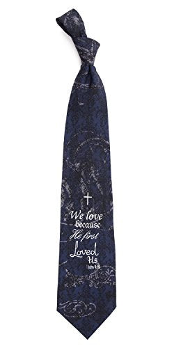 Eagles Wings Men's Finely Crafted Inspirational Necktie - First Love 1 John 4_19