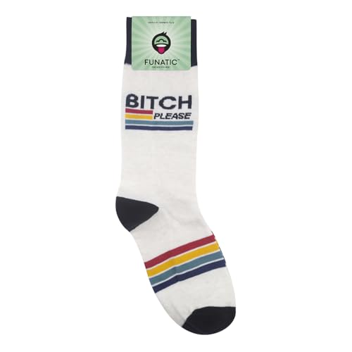 FUNATIC Socks with Funny and Profane Sayings, Sarcastic Gift for Men Women - color: Bitch Please