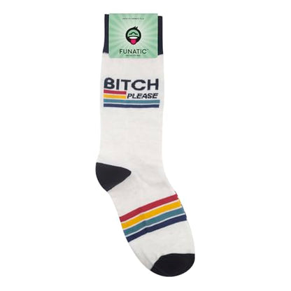 FUNATIC Socks with Funny and Profane Sayings, Sarcastic Gift for Men Women - color: Bitch Please