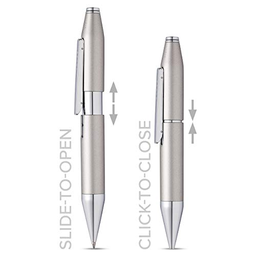 Cross X Refillable Gel Ink Rollerball Pen, Chrome Appointments, Includes Branded Retail Packaging - Graphite Grey - color: Graphite Gray