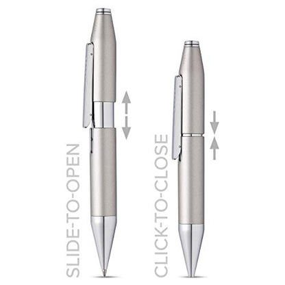 Cross X Refillable Gel Ink Rollerball Pen, Chrome Appointments, Includes Branded Retail Packaging - Graphite Grey - color: Graphite Gray