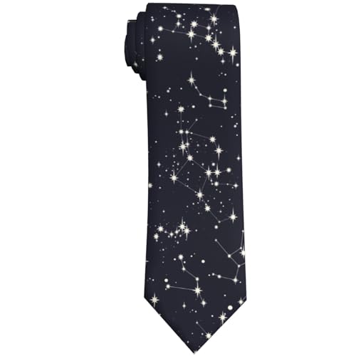 Men's Neckties, Novelty Printed Skinny Tie for Work Casual Party - color: Galaxy Starry