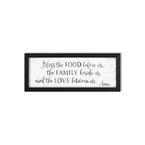 Bible Verse Quotes Christian Wall Art 6" x 15" - color: Bless The Food Before Us