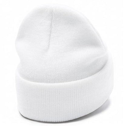Christian Jesus Cross Beanie - Faith Winter Beanie Hats for Men Women - Religious Gifts for Christmas & New Years - color: Three Nails Cross/White