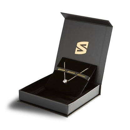SERASAR Premium Necklace Women| 316L Stainless-Steel | 18 Carat - color: Gold, style: Zirconia