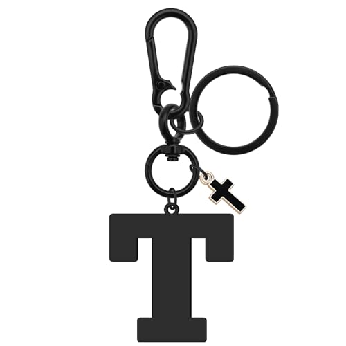 Dabihu Letter Keychain Christian Letter A-Z Alphabet Keyring for Backpack Handbag Alphabet Monogram Key Chain - color: T