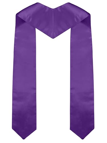 Piecatle Choir Stole with Cross Embroidery for Church, Ideal for Costume,60" - color: Purple