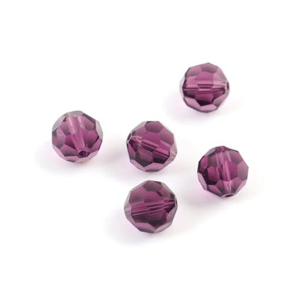 100pcs Adabele Austrian 4mm (0.16 Inch) Small Faceted Round Crystal Beads Amethyst Compatible with Swarovski Crystals Preciosa - color: Amethyst, size: 4mm Small (100pcs)