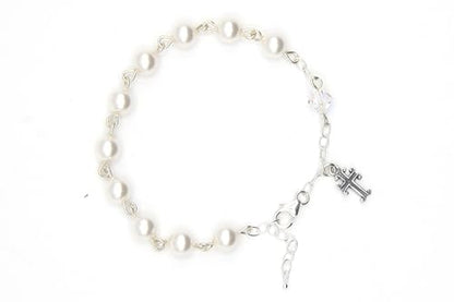 Catholic Communion Rosary Bracelet Created with Swarovski® Crystals, Glass - color: Holy Eucharist