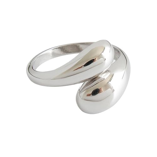 Handmade Rings 925 Sterling Silver Band Ring Adjustable Open Knuckle Rings Thumb Ring Statement Rings for Women Minimalist Jewelry - color: Pattern 2