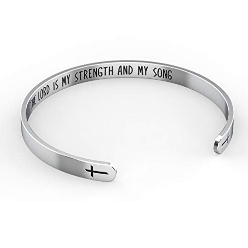 Happy Kisses Love One Another As I Have Loved You Cross Bracelet – Religious Bracelet – John 15:12 — Catholic or Christian Women & Girls - style: My Strength
