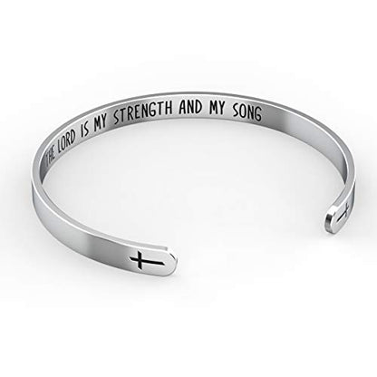 Happy Kisses Love One Another As I Have Loved You Cross Bracelet – Religious Bracelet – John 15:12 — Catholic or Christian Women & Girls - style: My Strength