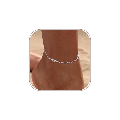 Ankle Bracelets for Women Waterproof Non Tarnish Anklet - style: Evil Eye-SL