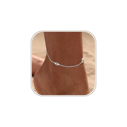 Ankle Bracelets for Women Waterproof Non Tarnish Anklet - style: Evil Eye-SL