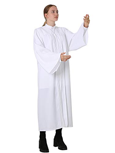 GraduatePro Baptism Choir Robe Adult Clergy Church Pastor Pulpit Robes Preachers Confirmation Robe Unisex Red/White - size: 54FF