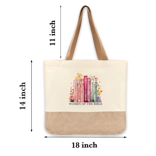 Tote Bag, Gifts for Women Friends Girlfriend Coworker Wife Mom Reusable Tote Bags Birthday Thank You Gift - color: Women of the Bible