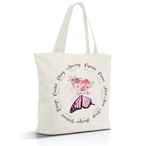 Christian Gifts Canvas Tote Bag Aesthetic for Women - style: You Are
