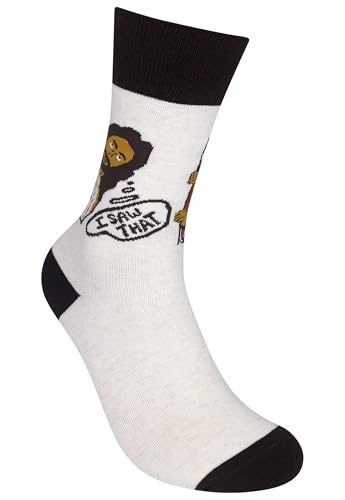 FUNATIC Crazy Socks with Funny Sayings - Novelty Gift for Men, Women, Adult - color: I Saw That