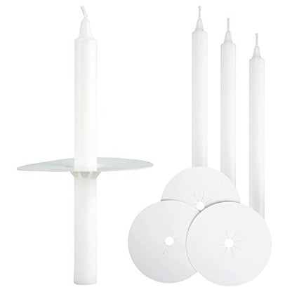 Concordia Supply 5.75" x 1/2" Candles w/Paper Drip Protectors (Set of 250) - size: 5.75 inches