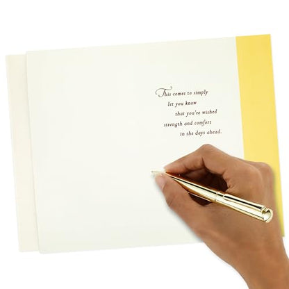 Hallmark Sympathy Card (White Flowers, Strength and Comfort (Pack of 2) - size: 5 inches x 7.2 inches (Pack of 2), style: There Are No Words
