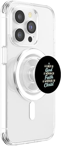 Child God Woman Faith Warrior Christ Jesus Christian Gift PopSockets PopGrip for MagSafe - style: Magnetic PopGrip