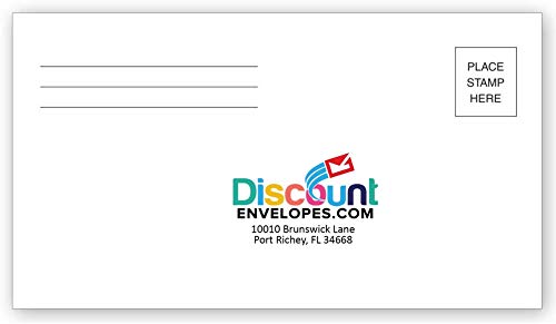 Custom Printed #6 3/4 Envelope - 24# White Wove - Gummed Flap - Remittance Envelope (Box of 500)