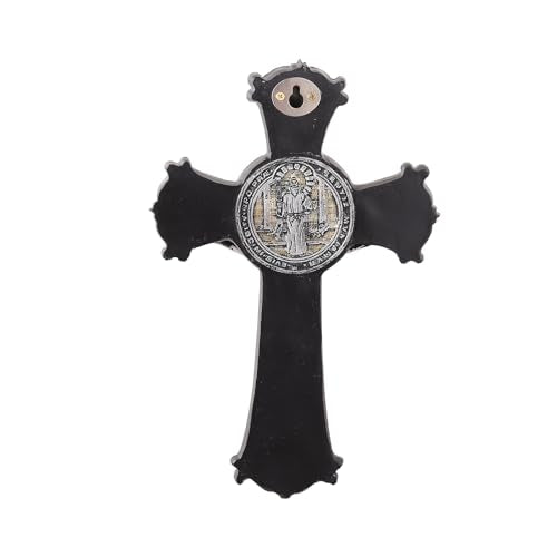 Taprion Crucifix Wall Cross - Saint Benedict Resin Wall Art - 10 Inch