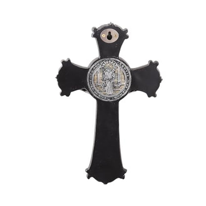 Taprion Crucifix Wall Cross - Saint Benedict Resin Wall Art - 10 Inch
