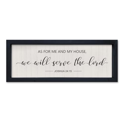As For Me And My House We Will Serve The Lord Wall Decor 16"×6" Black - color: As For Me And My House We Will Serve The Lord (Black), size: 16"L x 6"W