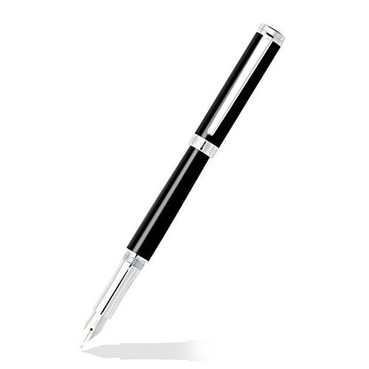 Sheaffer Intensity Onyx Fountain Pen with Chrome-Plated Trim and Medium Nib - color: Onyx, style: Fountain Pen, Medium Nib