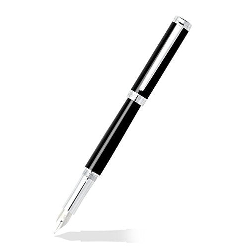 Sheaffer Intensity Onyx Fountain Pen with Chrome-Plated Trim and Medium Nib - color: Onyx, style: Fountain Pen, Medium Nib