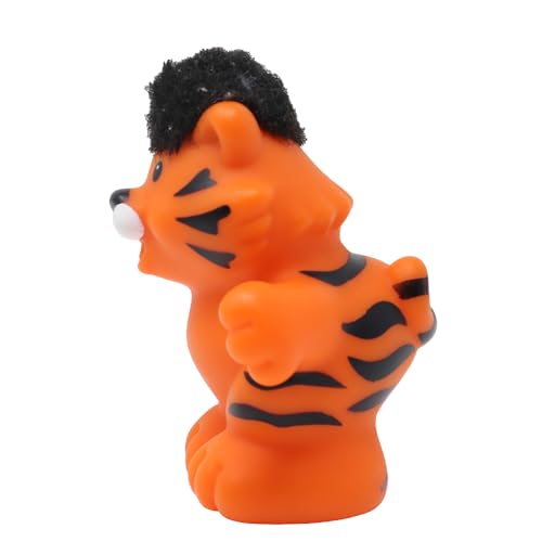 Fisher-Price Replacement Part for Collectible Little People Noah's Ark, Zoo or Circus Playset K0725 - Replacement Orange and Black Stripe Tiger Figure with Touch and Feel Black Fur on Head