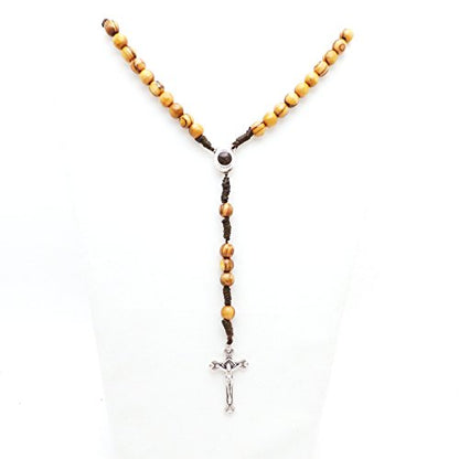 Olive Wood Rosary - Bethlehem Holy Soil, Christian Gift from Jerusalem