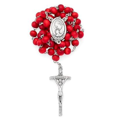Mondo Cattolico Rosary Beads catholic for Women and Men from Vatican, Five-Decade Rosary - Rose Petals - Perfect Catholic gifts - style: Pope John Paul II