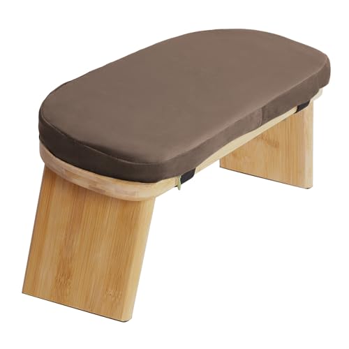 Folding Meditation Bench, Bamboo Squat Chair Prayer Kneeler Seiza Chair