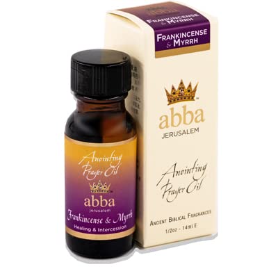 ABBA Oil Frankincense & Myrrh 1/2oz Bottle Anionting Prayer Oil in a Gift Box - ABBA Jerusalem (.50oz) - size: 0.5 Fl Oz (Pack of 1)