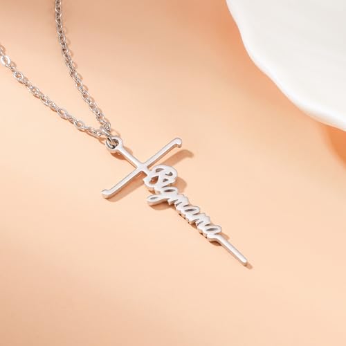 Lcherry Birthday Gifts for Grandma Mom Daughter Teacher Cross Necklace for Women Christian Necklaces Religious Gifts Jewelry for Women Mother's Day - style: Big Mama