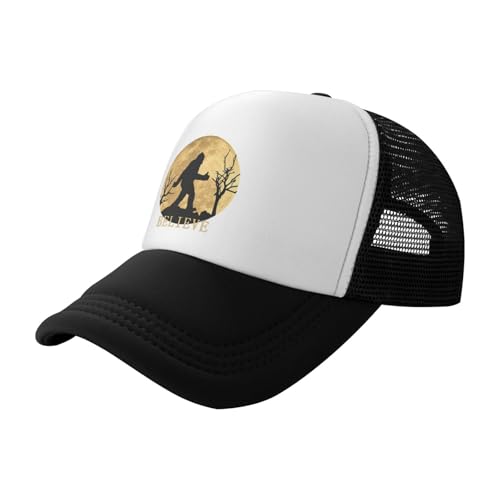 MOLAIGIN Trucker Hat, Adjustable Snapback Hat, Baseball Cap for Men Women, Breathable Mesh for Casual Wear - color: Black8