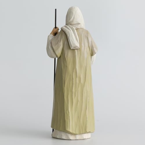 Good Shepherd Statue Jesus Holding Lamb 12inch Religious Modern Home Decor Figurine Indoor Tabletop Religious Gift - size: 12inch