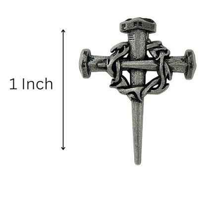 Pray, Fast, Give Lenten Lapel Pin with Head of Christ Holy Card, Religious Gift Set, Spiritual Accessory