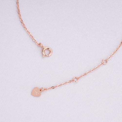 GAVU 925 Sterling Silver Small Cross Charm Bracelet for Women - color: Rosegold