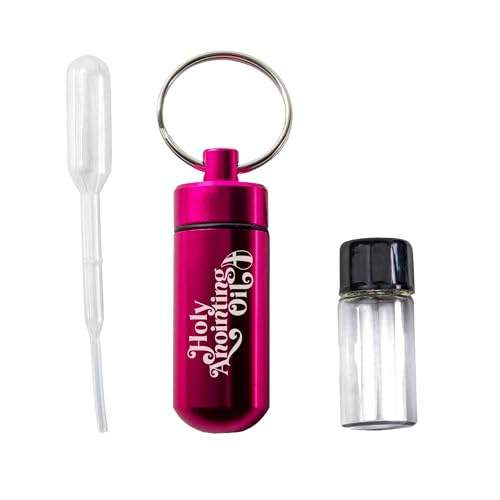 Logos Trading Post Anointing Oil Bottle with Pink Keychain Container - color: Pink