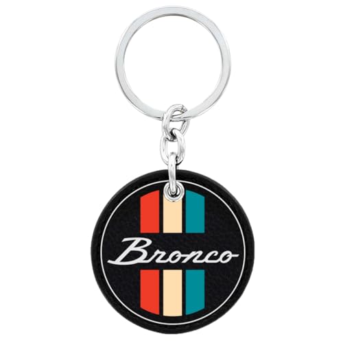 Ford Bronco Vintage Script Key Chain - color: Black/Vintage Multi 2