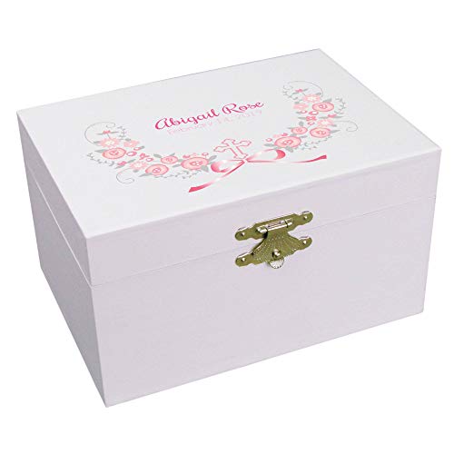 My Bambino Personalized Baptism African American Ballerina Jewelry Box Musical Plays It's a Small World | Birthday Gift for Girls - color: African American American