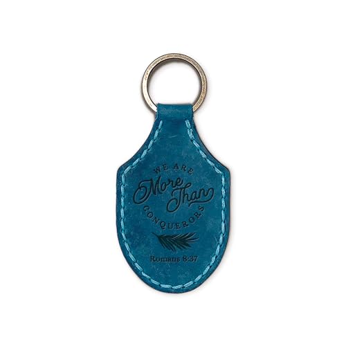 Logos Trading Post Bible Verse Keychain - color: More Than Conquerors