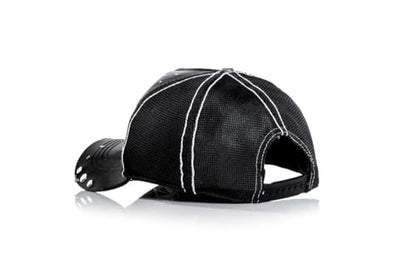 Affliction Men's Baseball Cap, Gothic Style, Embroidered Pattern - color: Black Potassium Spay (Life)