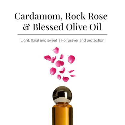 Rose of Sharon & Frankincense & Myrrh Anointing Oil Pack | Blessings from The Holy Lands | Blessed from Jerusalem | Christian Gifts | Biblical Spices | 2 x 9ml Each
